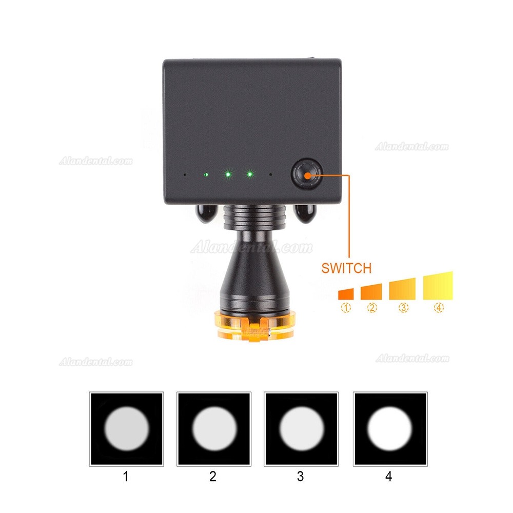 Dental 5W LED Wireless Clip-on Headlight with Optical Filter